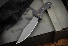 RMJ Tactical Jungle Combat Gray Cerakote Blade Finish w/ G-10 Handles and Sheath