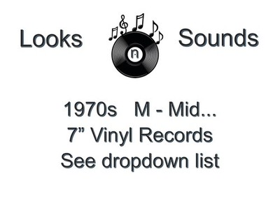 1970s 7'' VINYLS - VARIOUS ARTISTS / TITLES - M - MID... - EX / VG+