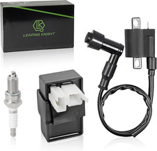 Ignition Coil Kit with 6 Pin AC CDI Box Spark Plug for Cg125Cc 150Cc 200Cc 250Cc