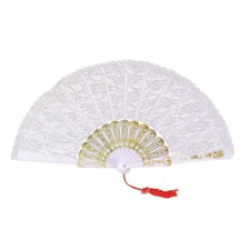 White Lace Fan Bridal Wedding Hand Fan Victorian Lace Folding Fan Elegant