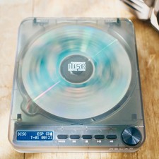 RELAX PIXEL TUNES CD Player Warm Gray Bluetooth 5.3 Speaker Wall Mount Retro New