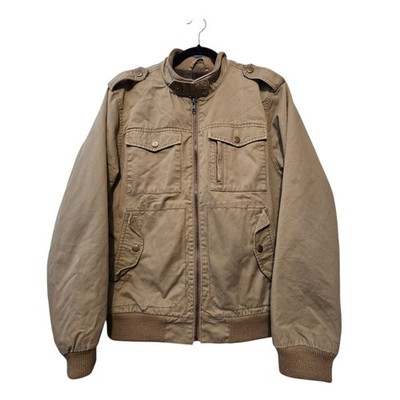 Vintage Old Navy Military Jacket Mens LG Khaki ASO Supernatural
