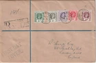 MAURITIUS: First Day Cover, Registered  FDC,  Vacoas 1938.
