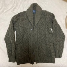 Polo Ralph Lauren Hand Knit Cowichan Cable Knit Sweater 90s Vintage Size M