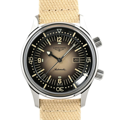 LONGINES WATCH LEGEND DIVER L3.374.4.30.02 AUTOMATIC BEIGE STA...