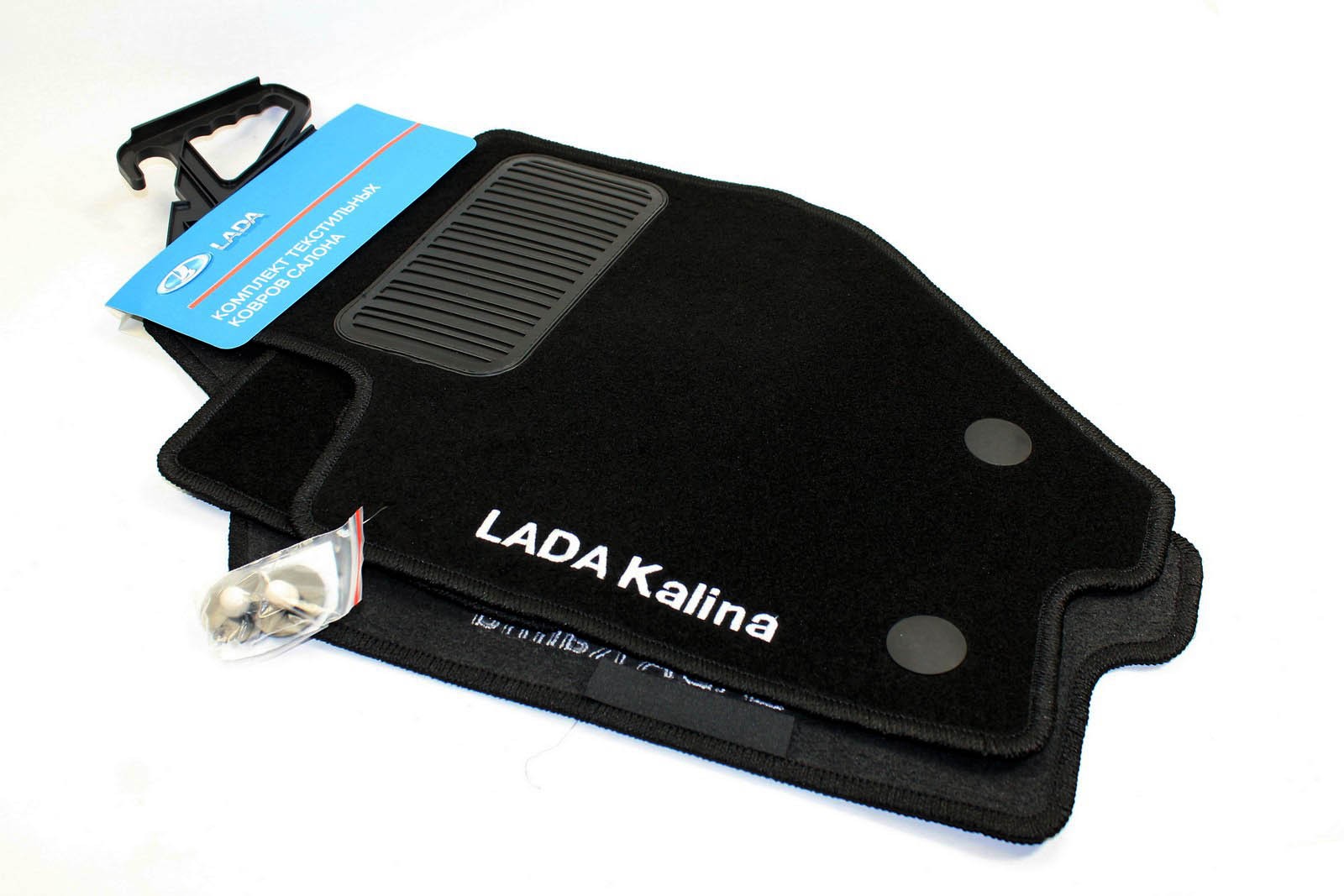 Fußmattensatz Fußmatten schwarz Stoff ""LADA Kalina"" Lada Kalina II