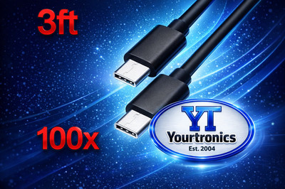 100x 3ft Fast Charging Type USB-C Cables Quick Charge Rapid Charger Wholesale