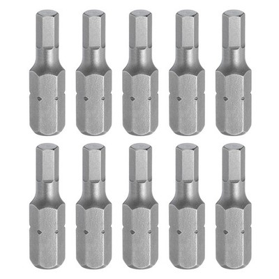10pcs 1/4'' Hex Shank H4 Head 1'' Length Hexagon Drill Bit