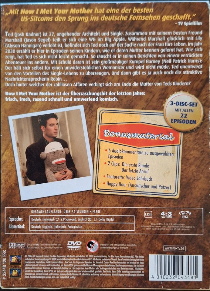 3 DVDs How I Met Your Mother Erste Staffel - Bild 2 von 2