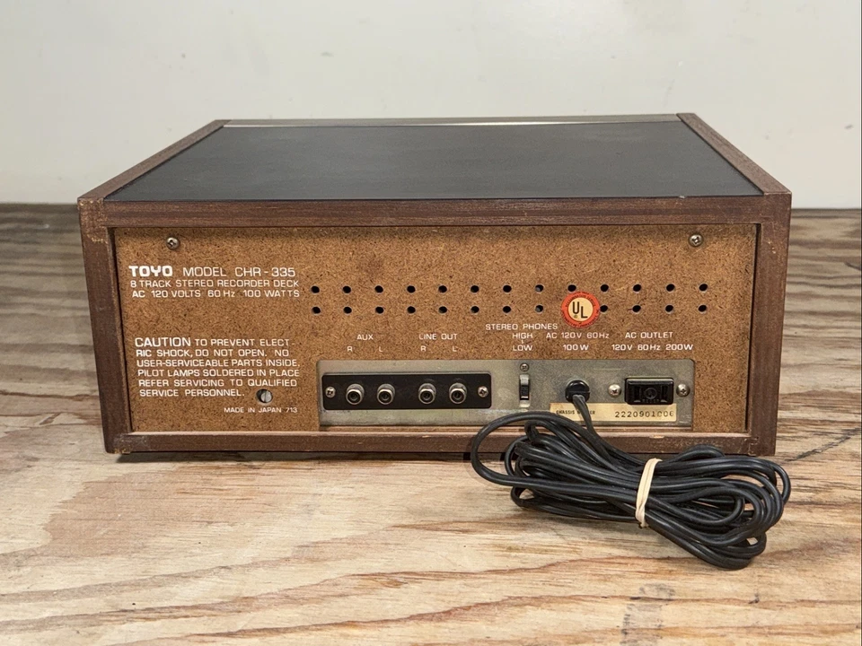 Grabadora estéreo vintage TOYO 8 pistas modelo CHR-335 Foto 4 de 4