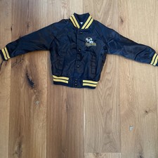 Pittsburgh Steelers toddler Nylon Snap Jacket- Black  Gold yellow Size S