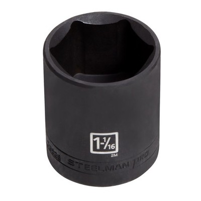 Steelman 1/2-Inch Drive x 1-1/16-Inch Thin-Wall 6-Point Impact Socket, 78529