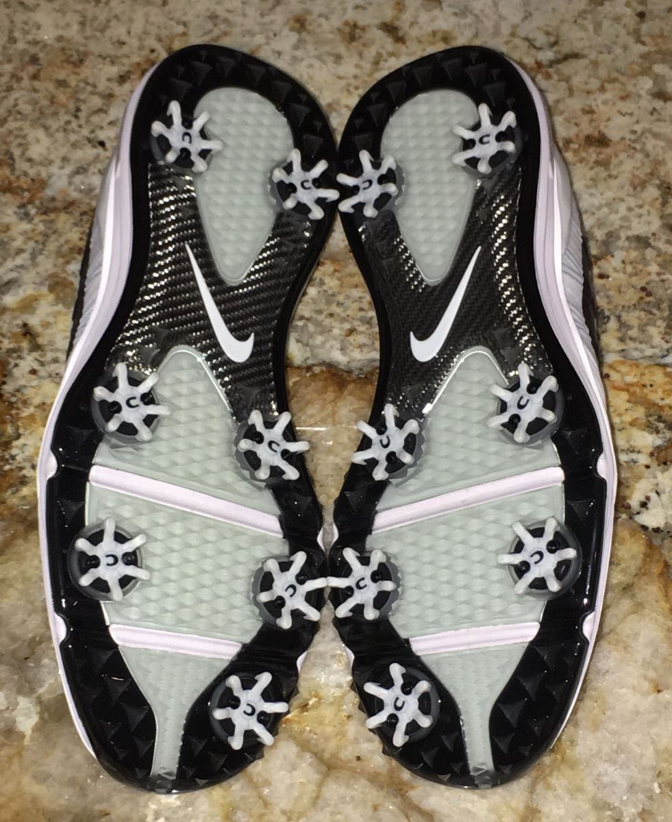 NIKE Lunar Control 3 White Black Grey Waterproof Golf Shoes Cleats NEW Mens Sz 8 thumbnail 6