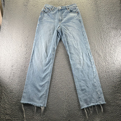 Vintage Garage Jeans Womens 1 Blue Cotton Denim Straight Raw Hem Workwear 90s