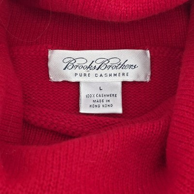 Brooks Brothers Cashmere Turtleneck Long Sleeve Red Pullover 