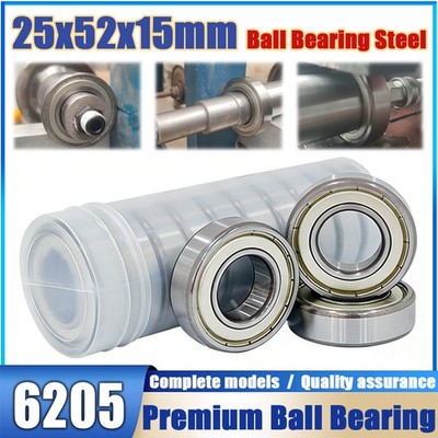 6205 ZZ Metal Shielded Ball Bearing 25x52x15mm Premium Industrial Bearing