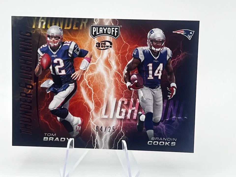 Tom Brady / Brandin Cooks 2017 Playoff Thunder and Lightning /25 - Imagem 2 de 4