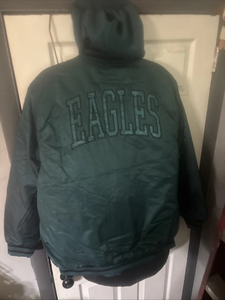 Chaqueta con Capucha Abotonada Philadelphia Eagles Nueva con Etiquetas - Para Hombre Talla Grande Foto 4 de 4