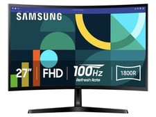 Samsung 27" Essential S3 S36GD Series FHD 1800R Curved Computer Monitor, 100Hz