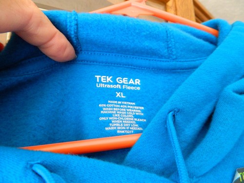 Tek Gear Womens' Size XL Cyprus Blue Hoodie With Ultrasoft Fleece Lining - NEW - Picture 2 of 7