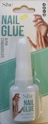 SHE MAKEUP NAIL GLUE - 0.35OZ ALPHA CYANOACRYLATE Pack of 2