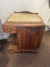 Marble top bedside table