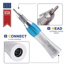 Dental Surgical Straight Handpiece 1:1 With External irrigation Pipe fit for NSK