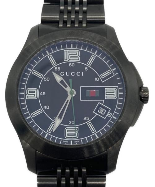 Gucci G Timeless Men’s Watch Black Stainless Steel Used Authentic 126.2