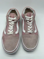 Vans Old Skool Pink Canvas Suede Sneakers Women 6.5 Classic Skate Shoes