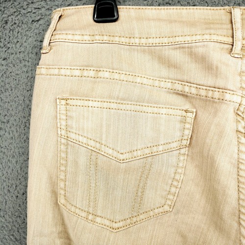 Chico's Womens 1.5 Beige Denim Stretch Crop Cuffed Jeans - Picture 13 of 19
