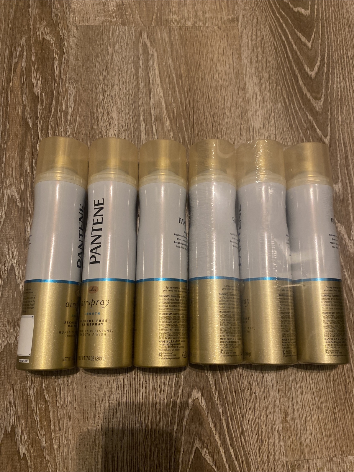 6 New Pantene Pro-V Air Spray Alcohol Free Hairspray Smooth 7.0oz Cans Dscntnued