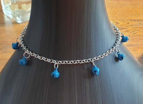 Silver Plated Coloured Bells Anklet Chain~5 Colours~Beach~Summer~Gift Wrapped - Picture 6 of 14