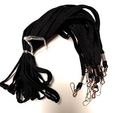 Lanyard Neck Strap 18 in With Safety Breakaway Buckle Swivel Hook 10 Pack New