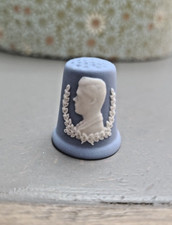 Jasperware Wedgwood Blue Thimble Kings & Queens  England Collection Edward Viii