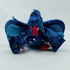 Folkmanis Puppet 3 Headed Dragon Hand 5 Finger Blue Fairy Tale Fantasy Pretend