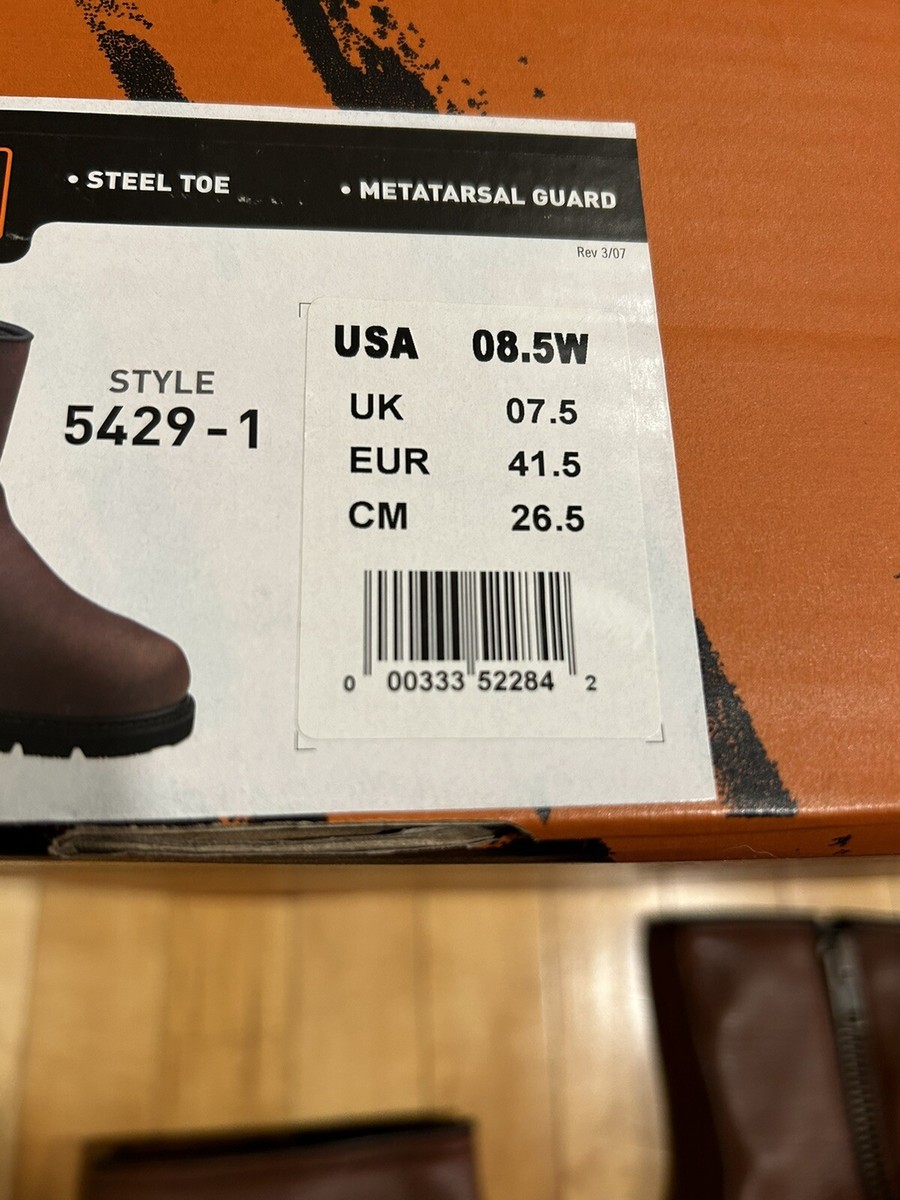 WORX by Red Wing Mens Pull-On Side Zip ST Work Boots 54291 Sz 8.5W