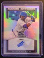 #851 & #854 & #861 Estiven Machado 2022 Panini Prizm Draft #SS-EM Auto Blue Jays