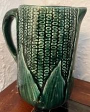 Rare Brush McCoy Corn Cob Pitcher,  Cusick Design, Vintage 1910, MINT!