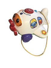 VTECH Pull Along Play and Learn Airplane with Music Light and Sounds WORKS