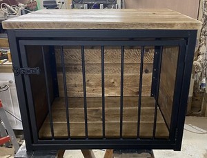 rustic dog crate furniture