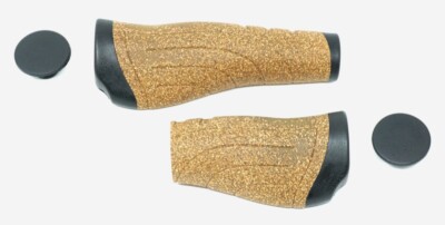 Fahrradgriffe Kork Gel braun/schwarz ergonomisch geformte Lenkergriffe  lang/kurz | eBay.de