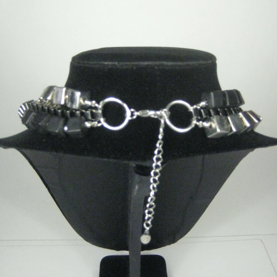 Collar Robert Rose 25 en Mujer Multi Hilo Tono Plateado Moderno Declaración Foto 4 de 4