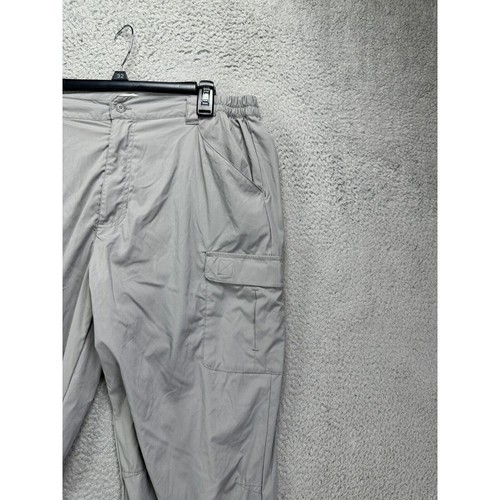 L.L. Pantalone Bean Uomo Grande Alto Grigio Misto Nylon Cargo Leggero Escursionismo Viaggio - Foto 3 di 8