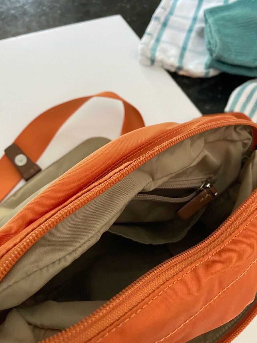 Tumi Orange Nylon Crossboy/Shoulder Bag with leather trim Tumi Orange Nylon Crossboy/Shoulder Bag with leather trim