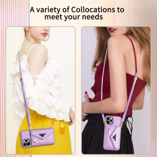 For iPhone 12 11 Pro Max XS SE 6s 7 8 Leather Wallet Card Holder Back Case Cover - Picture 4 of 48