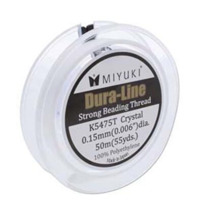 Miyuki Dura-Line Beading Thread 43744 Size D 0.015mm 50m Crystal White