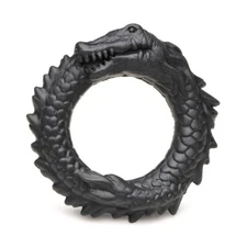 Creature Cocks Black Caiman Silicone Cock Ring - Fantasy Fetish Play
