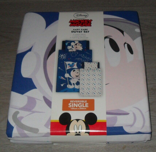 Juego de edredón individual reversible Disney Mickey Mouse Space - Nuevo