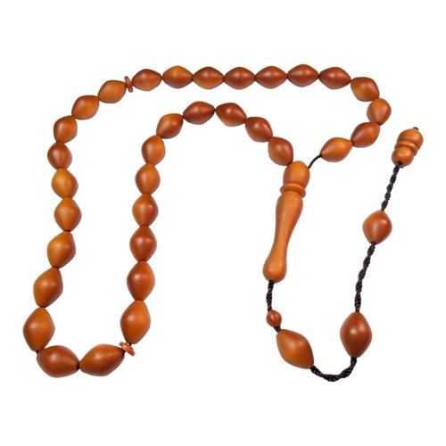 Darkening German Fiber Prayer Beads Oval, Alman Tesbih Misbaha 12.6x8.8mm 524 - Picture 2 of 10
