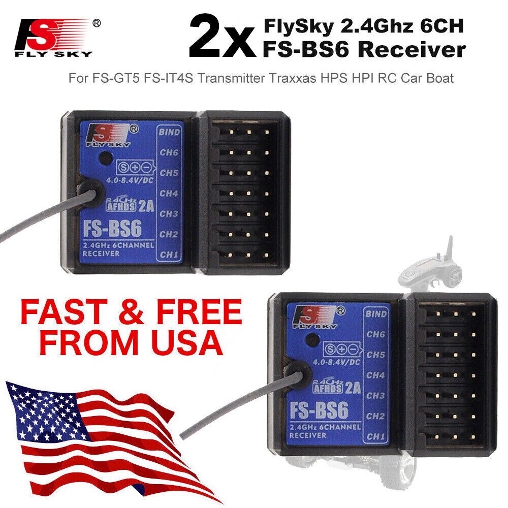 2.4G 6Ch Fs-Bs6 Rc Receiver Built-In Gyro Fail-Safe For Fs-Gt5 Fs-It4S Remote - Foto 9